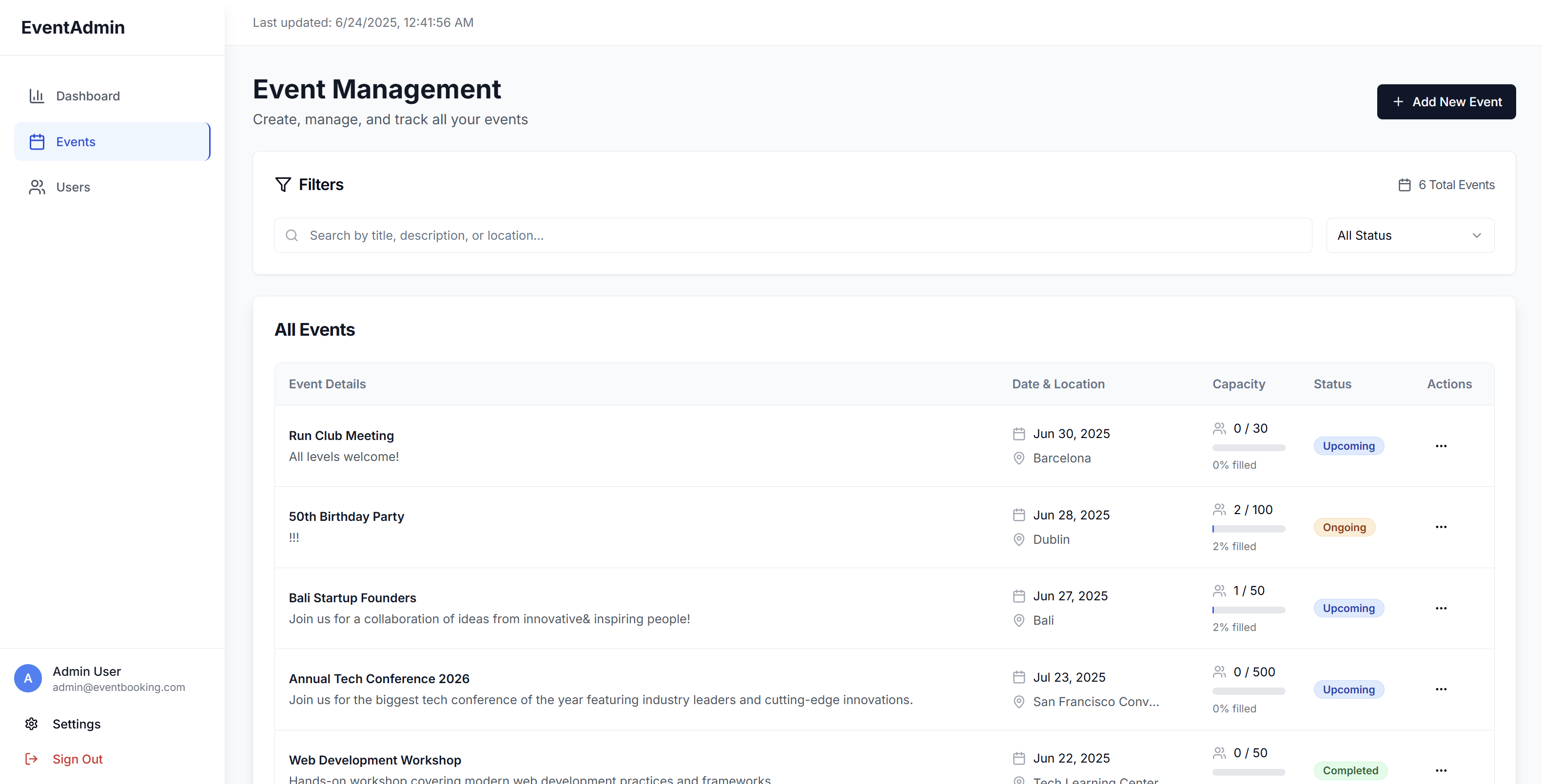Event Admin Dashboard - Image 3